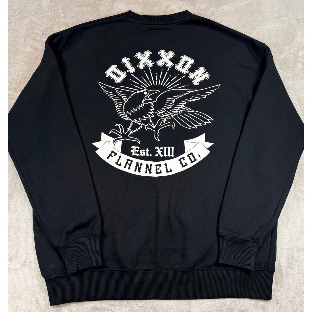 Dixxon Mens Raven Pullover Crewneck Long Sleeve Sweatshirt Size Large